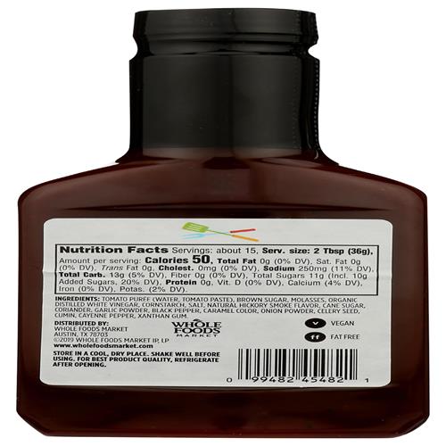 Whole Foods Market Original Barbecue Sauce, 19.5 Oz