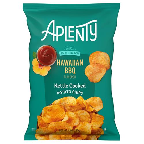 Aplenty Hawaiian Bbq Kettle Cooked Potato Chips, 8 Oz