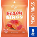Kroger Peach Gummi Rings Candy Bag 6 oz
