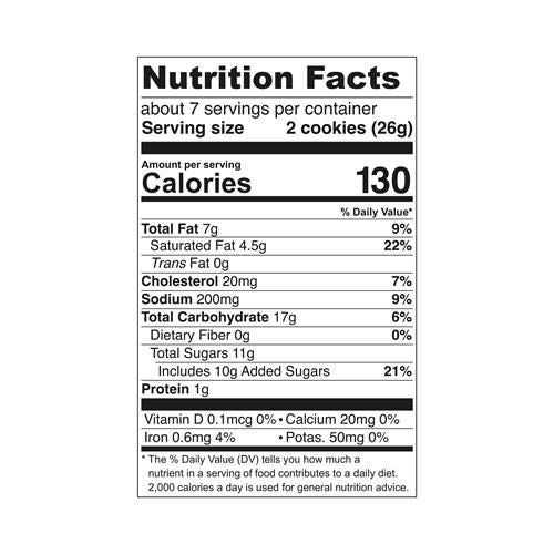 Tates Bake Shop Salted Caramel Chocolate Chip Cookies, 6.5 Oz