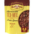 Old El Paso Pinto Beans, Tex-Mex Style, Microwavable Pouch, 8.8 Oz