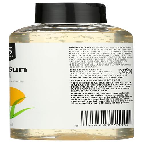 Whole Foods Market After Sun Gel With Aloe & Chamomile, 8 Fl Oz