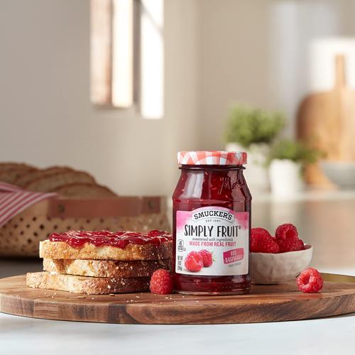 Smuckers Simply Fruit Red Raspberry Spreadable Fruit, 10 Ounces