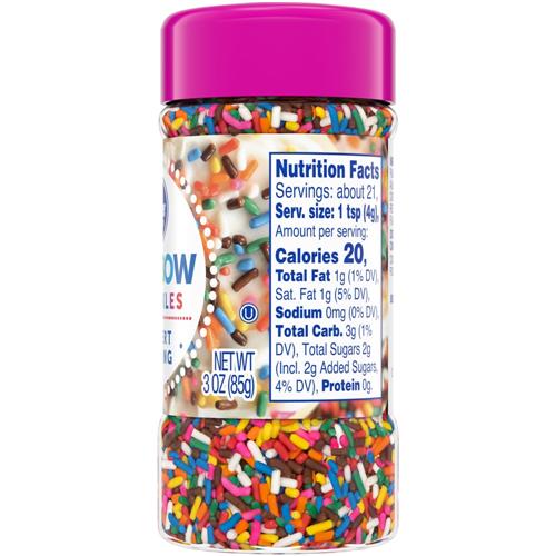 Kroger Rainbow Sprinkles Dessert Topping 3 oz