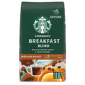 Starbucks Ground Coffee, Medium Roast Coffee, Breakfast Blend, 100% Arabica, 1 Bag (18 Oz)