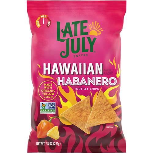 Late July Snacks, Hawaiian Habanero Corn Tortilla Chips, 7.8 Oz Bag