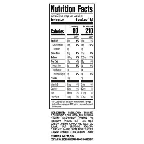 Ritz Fresh Stacks Original Crackers, Family Size, 17.8 Oz