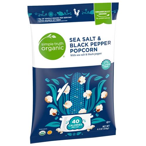 Simple Truth Organic Sea Salt & Black Pepper Popcorn 4.4 oz