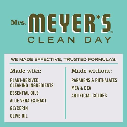Mrs. Meyers Clean Day Hand Soap, Made With Essential Oils, Biodegradable Formula, Basil, 12.5 Fl. Oz