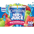 Capri Sun Watermelon Flavored 100% Juice Blend From Concentrate With Added Ingredients And Other Natural Flavor 10 Ct Box, 6 Fl Oz Pouches