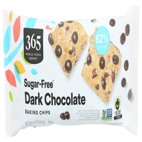 Whole Foods Market, Sugar Free Dark Chocolate Chips, 10 Ounce