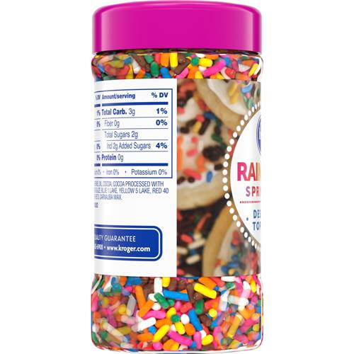 Kroger Rainbow Sprinkles Dessert Topping 9 oz