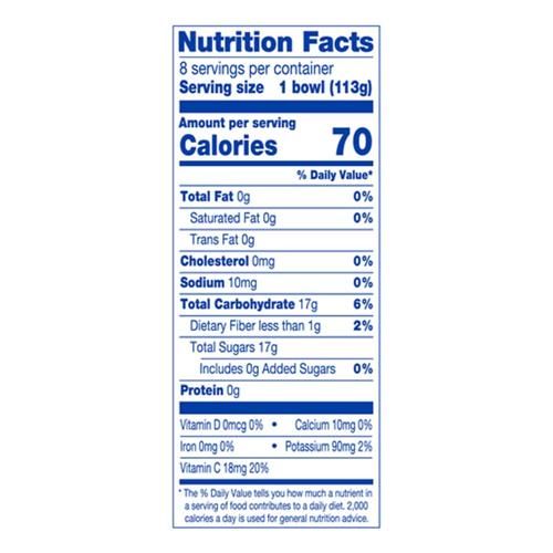 Kroger Yellow Cling Diced Peach Cups in 100% Juice 8 ct / 4 oz