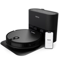 iHome AutoVac Eclipse Pro Robot Vacuum with Auto Empty Base and Mapping Technology, 2200pa Ultra Strong Suction Power, 120 Minute Runtime, Holds Weeks of Debris, App Connectivity
