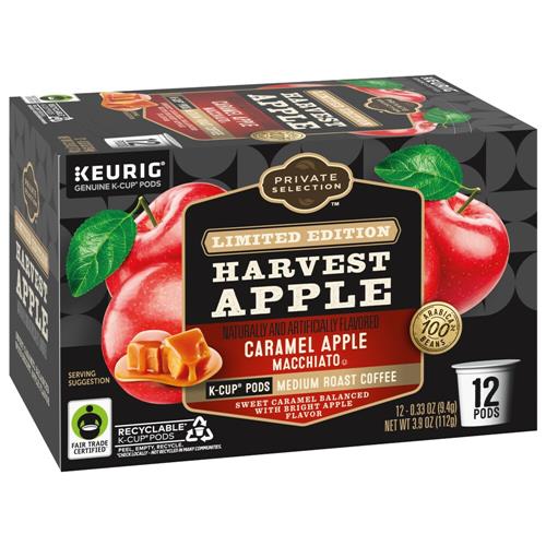 Private Selection Caramel Apple Macchiato Medium Roast Coffee Pods 12 ct
