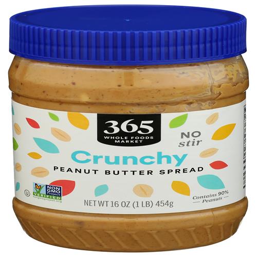 Whole Foods Market, Peanut Butter, Crunchy No Stir, 16 Ounce