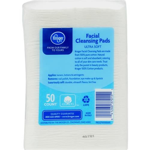 Kroger Ultra Soft Facial Cleansing Pads 50 ct