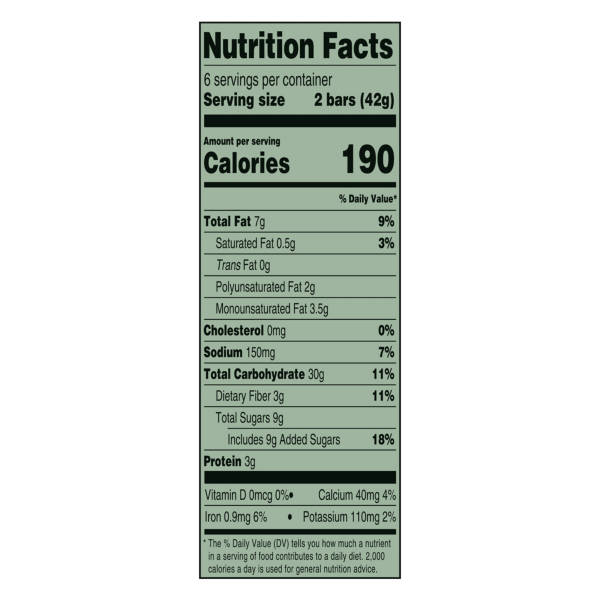 Millville Oats n Honey Crunchy Granola Bar- 2 packs, 6 count