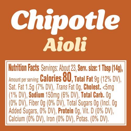 Kraft Chipotle Aioli, 12 Fl Oz Bottle