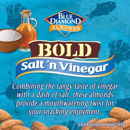 Blue Diamond Almonds, Bold Salt N Vinegar, 6 Ounce