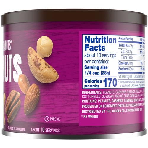 Kroger Lightly Salted Mixed Nuts 10.3 oz