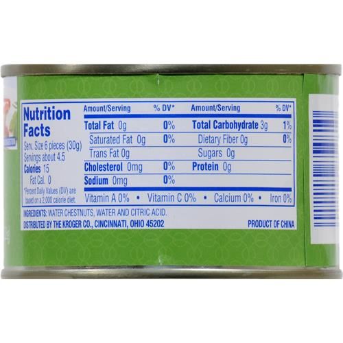 Kroger Whole Water Chestnuts 8 oz