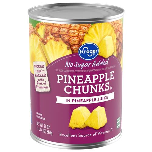 Kroger Canned Pineapple Chunks in Pineapple Juice 20 oz