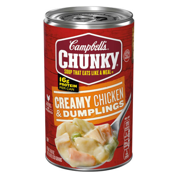 Campbell's Chunky Creamy Chicken & Dumplings Soup, 18.8 oz Can