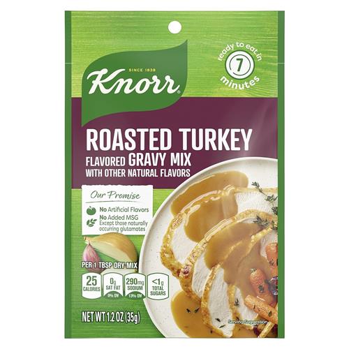Knorr Turkey Gravy Mix Roasted Turkey For Delicious Easy Meals And Side Dishes Sauce And Gravy With No Artificial Flavors, No Added Msg 1.2 Oz