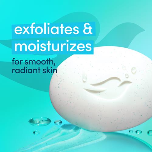 Dove Beauty Bar Gentle Exfoliating With Mild Cleanser 6 Bars More Moisturizing Than Bar Soap For Softer And Smoother Skin 3.75 Oz