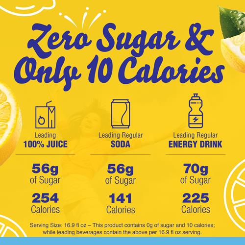 Crystal Light Lemonade Naturally Flavored Powdered Drink Mix, 10 Ct On-The-Go-Packets