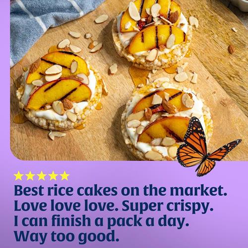 Lundberg Organic Brown Rice Cakes, Salt-Free, Gluten-Free, Vegan, Healthy Snacks, 8.5 Oz