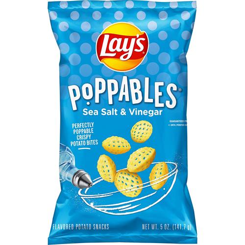 Lays Poppables Salt & Vinegar Flavored Potato Chips, 5 Oz