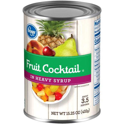 Kroger Canned Fruit Cocktail in Heavy Syrup 15.25 oz