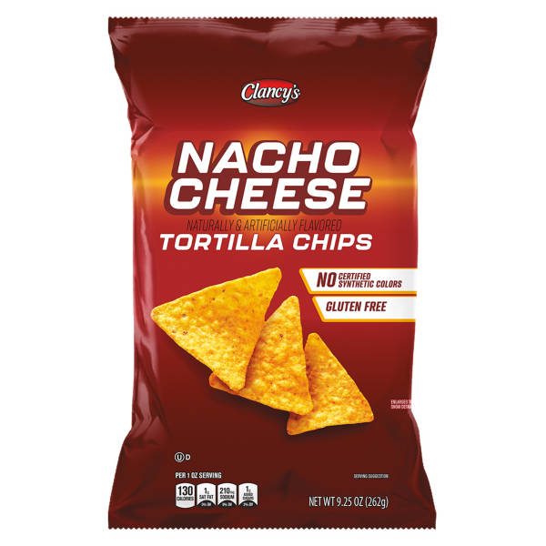 Clancy's Gluten Free Nacho Cheese Tortilla Chips, 9.25 oz