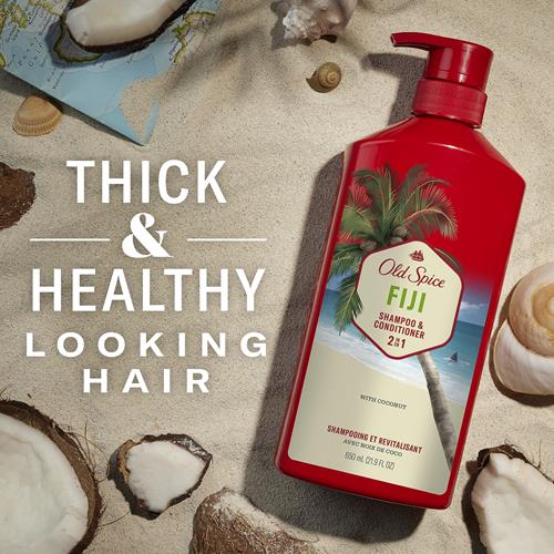 Old Spice Fiji 2-In-1 Shampoo And Conditioner For Men, 22 Fl Oz