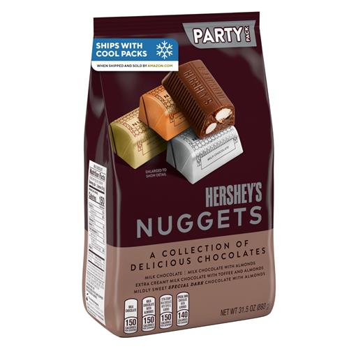 Hersheys Nuggets Assorted Chocolate Candy Party Pack, 31.5 Oz