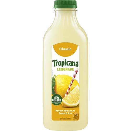 Tropicana Classic Lemonade, Made With Real Lemons, 46 Fl Oz Bottle