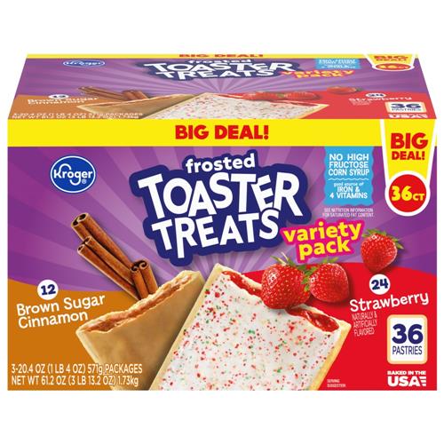 Kroger Variety Pack Frosted Toasted Treats 36 ct