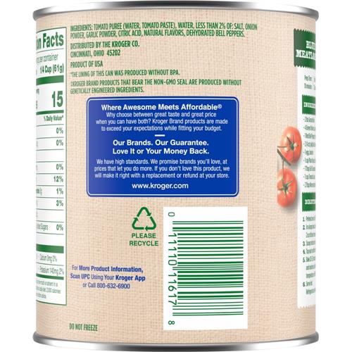 Kroger Tomato Sauce 29 oz