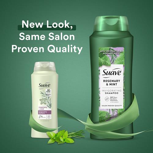 Suave Professionals Invigorating Shampoo For Dry And Damaged Hair Rosemary And Mint Paraben Free And Dye Free Hair 28 Oz