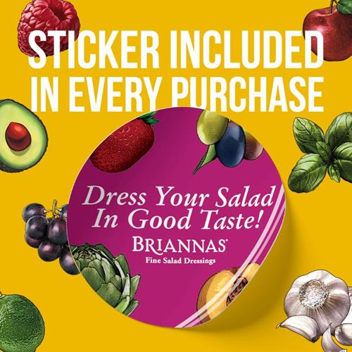 Briannas - Home Style Classic Buttermilk Ranch Dressing – Fine Salad Dressing Made With Premium Ingredients - Gluten Free, Kosher, & Low Sugar Dressing - 12 Oz. Bottle