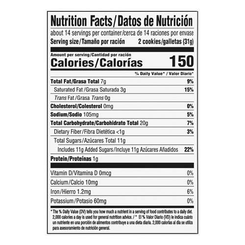 Chips Ahoy! Chewy Hersheys Fudge Filled Soft Chocolate Chip Cookies, Family Size, 14.85 Oz
