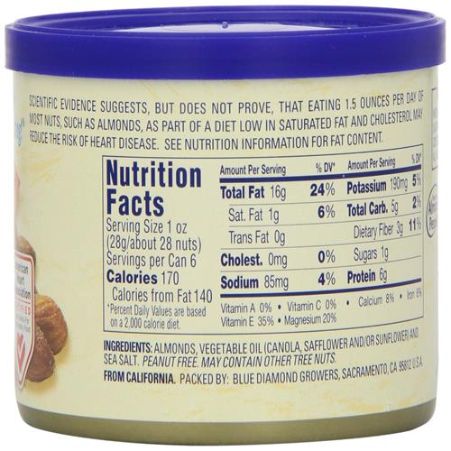 Blue Diamond Almonds, Roasted Salted, 6 Ounce