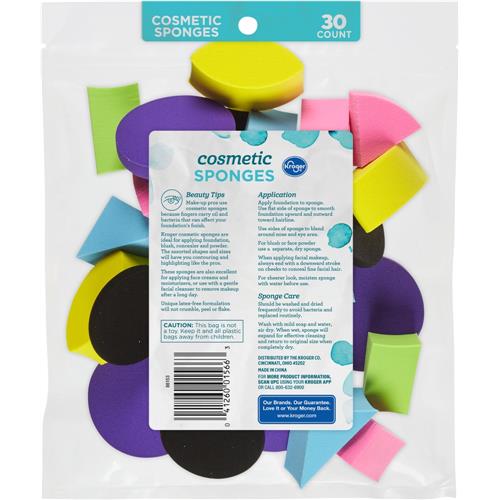 Kroger Assorted Shapes Cosmetic Sponges 30 ct