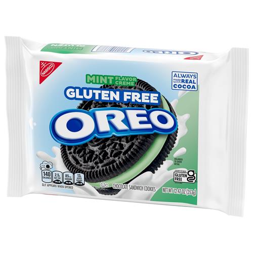 Oreo Gluten Free Mint Creme Chocolate Sandwich Cookies, Gluten Free Cookies, 12.47 Oz