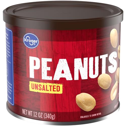 Kroger Unsalted Peanuts 12 oz