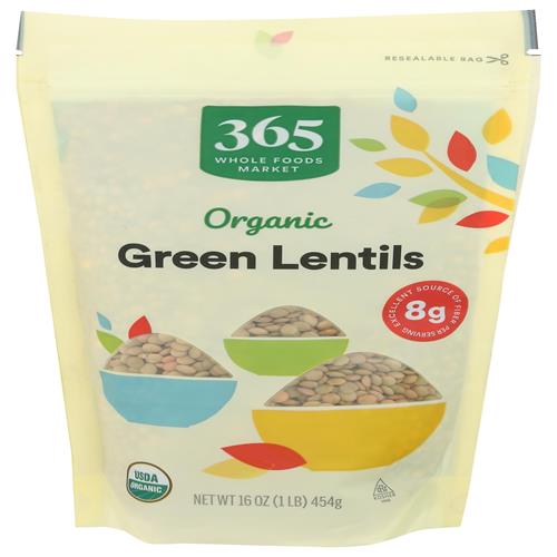 Whole Foods Market, Organic Green Lentils, 16 Oz