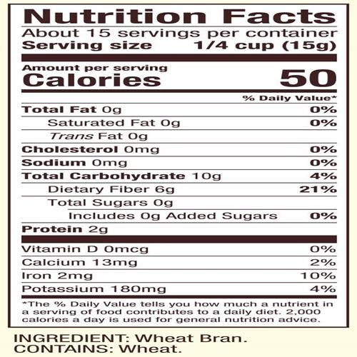 Bobs Red Mill Wheat Bran, 8Oz (Pack Of 1) - Non Gmo, Vegan, Kosher