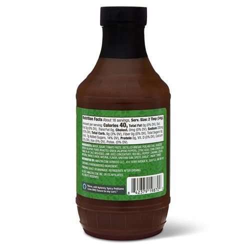 Aplenty Spicy Poblano Lime Bbq Sauce, 19.7 Oz